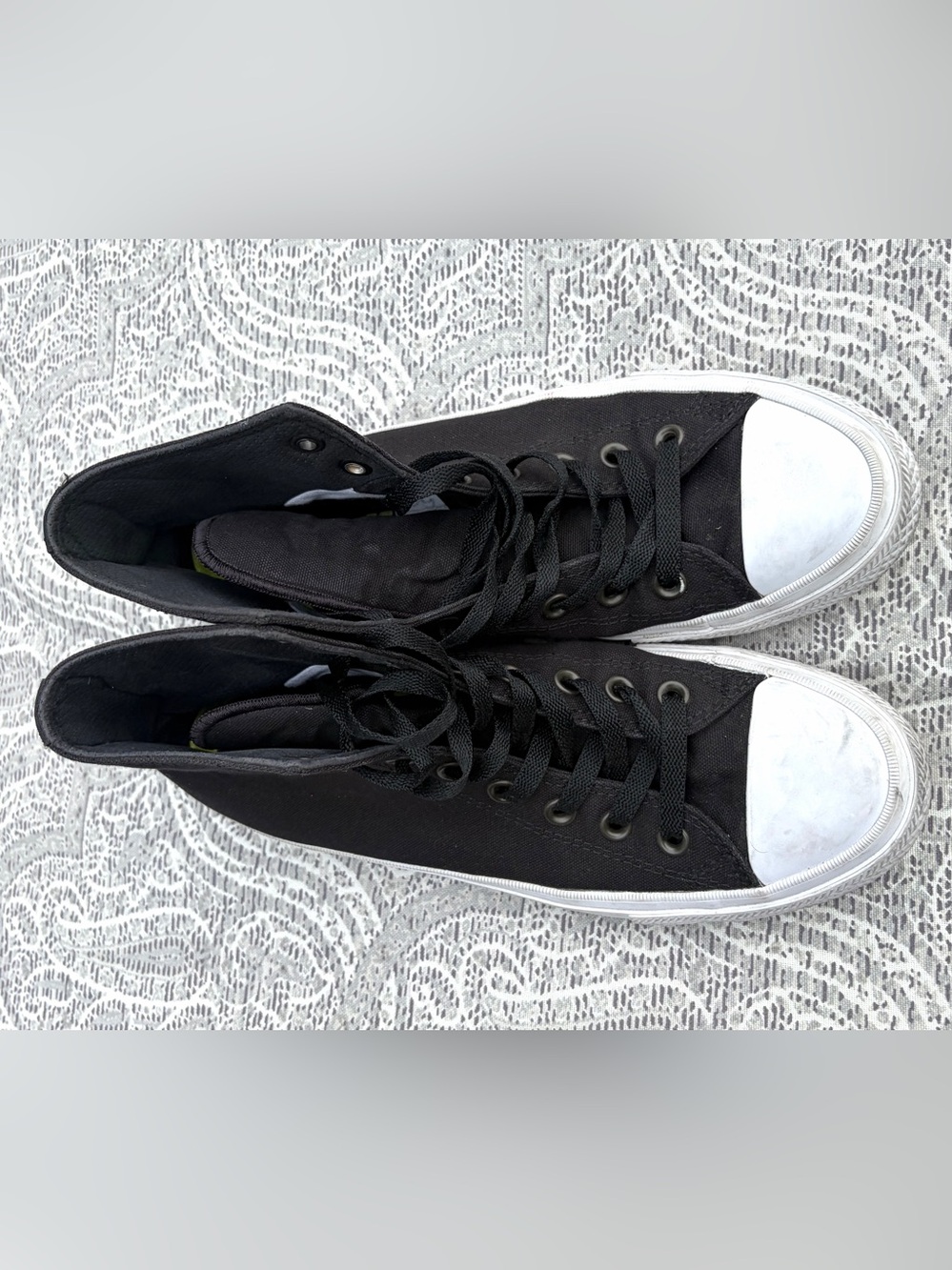 Converse Black Canvas Low-Top Sneakers with White Toe Cap